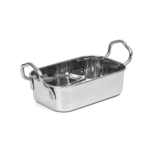 Pujadas Mini Silver Stainless Steel Rectangular Roasting Pan - 1
