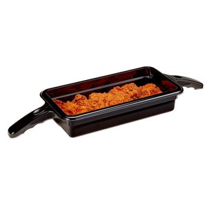 Cambro Double Handled High Heat 1/3 Food Pan Black - 1