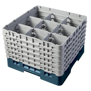 Cambro H298mm Teal 9 Compartment Camrack - 1