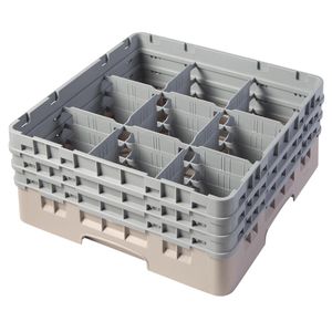 Cambro H174mm Beige 9 Compartment Camrack - 1