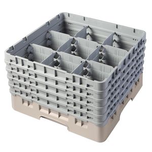 Cambro H257mm Beige 9 Compartment Camrack - 1