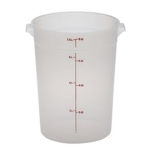 Cambro 7.6L Polypropylene Translucent Round - 1