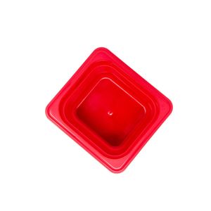 Cambro 150mm Deep 1/6 Red Polypropylene GN Pan - 1