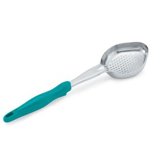 Vollrath 6oz Teal Perforated Spoodle - 1