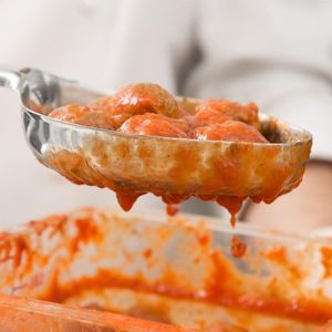 Vollrath 8oz Orange Perforated Spoodle - 3