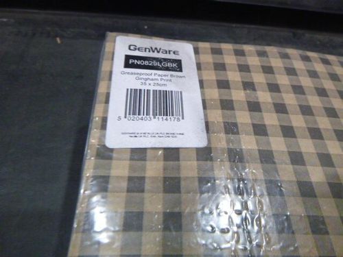 Greaseproof Paper Brown Gingham Print 35 x 25cm - PN0829LGBK - 5