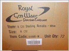 8cm Stacking Ramekin - White (Pack of 12) - RAM8-W - 6