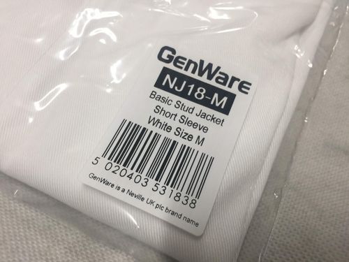 Basic Stud Jacket (Short Sleeve) White M Size - NJ18-M - 8