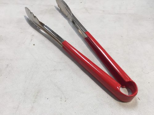 Genware Colour Coded St/St. Tong 31cm Red - CCT31R - 3