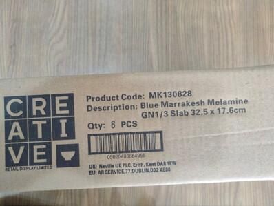 Blue Marrakesh Melamine GN 1/3 Slab 32.5 x 17.6cm - MK130828 - 8
