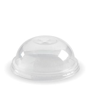 BioPak Clear PLA Dome X-Slot Lids To Fit 60-280ml PLA BioCups (Pack of 1,000) - C-76D(X)-UK - 1