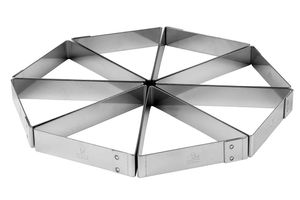 Matfer Mozaïk Set Of 8 Stainless Steel Triangles 11x9.8x2cm - 11603-01 - 1