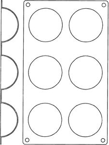 Gastroflex Mould Tray Gn 1/3 325x176 6 Half Spheres 7cm - 10591-02 - 3