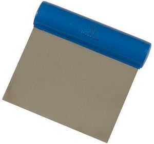 Matfer Matfer Stainless Steel Straight Rigid Dough Scraper 11x10.5cm - 11176-04 - 1