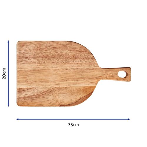 Bonzer Rectangular Board with Handle-10 - Walnut 35 x 20 x H1.6cm - 13107-12 - 3