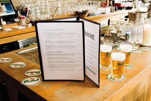 Crystal Pack Of 3 6-page Menu Covers Folding A4 Format 37.5x27cm - 012426 - 1