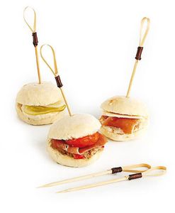 Box Of 200 Bamboo Loop Cocktail Skewers 9cm - 043934 - 1