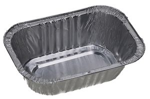 Packet Of 100 Rectangular Aluminium Foil Food Containers 129x86x38 Mm 25 Cl - 361504 - 1