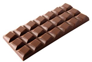 Mould Tray 275x175 For 3 Chocolate Bars 100 G 21 Offset Squares - 380281 - 1