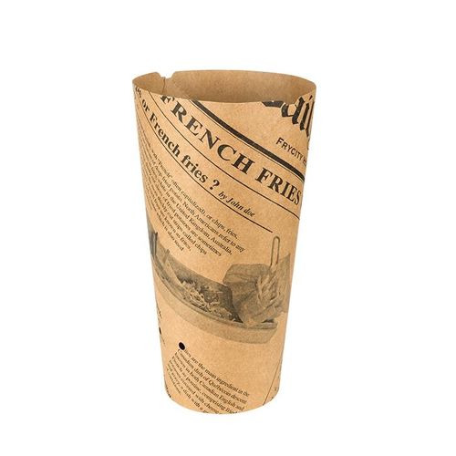 Box Of 1,000 (20 Bags Of 50) Round Newspaper Paper Snack Cups 48 Cl - 405421 - 1