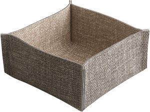Barket Linen Effect Basket 13x13x7cm Grey/beige - 573535 - 1