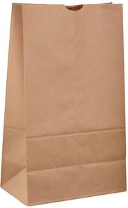 Box Of 1,000 Brown Kraft Paper Tote Bags Without Handles 240x120 Mm With 80 Mm Gussets - 718143 - 1