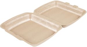 Box Of 130 (2 Bags Of 65) Ppe Lunch Boxes With Hinged Lid 24x20.7 Height 6.8cm - 718887 - 1