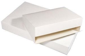 Packet Of 25 White Cardboard Catering Boxes 420x320x60 Mm - 930416 - 1
