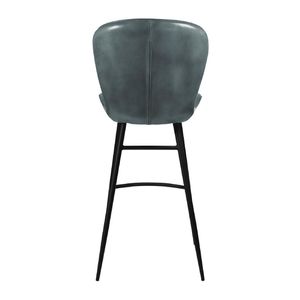 Lars Leather Bar Stool Steel Grey - JM489 - 3