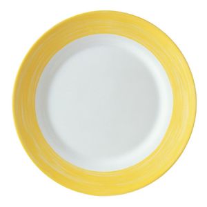 Arcoroc Brush Plates Yellow 235mm (24 Pack) - JK578 - 1