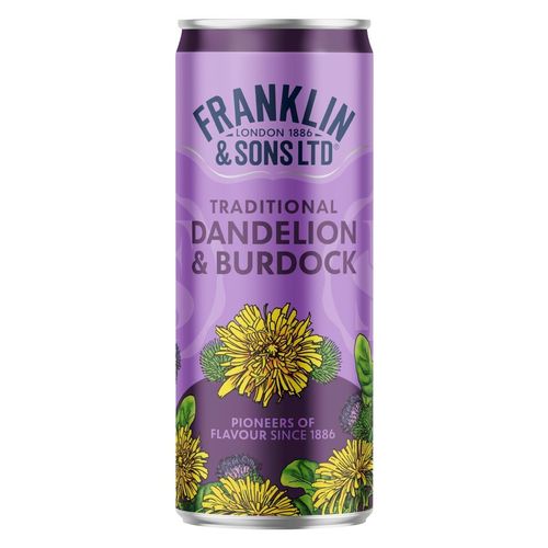 Franklin & Sons Traditional Dandelion & Burdock Cans 250ml (12 Pack) - KA847 - 1