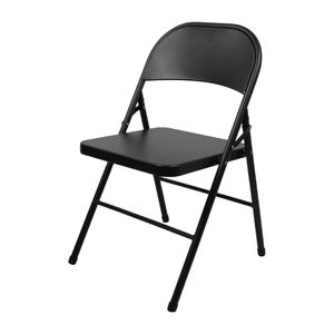 Bolero Folding Metal Chairs Black (4 Pack) - JB871 - 1