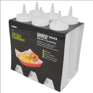 Sauce Bottle Clear 8Oz Pack 6 - M030156C - 1