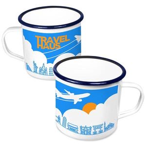 Custom Branded Premium Enamel Mugs (568ml/20oz) - White - C1422 - 3