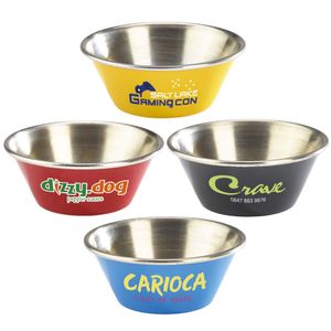 Custom Branded 1.5oz Stainless Steel Ramekin - (Blue, Red, Yellow & Black) - c5439 - 1