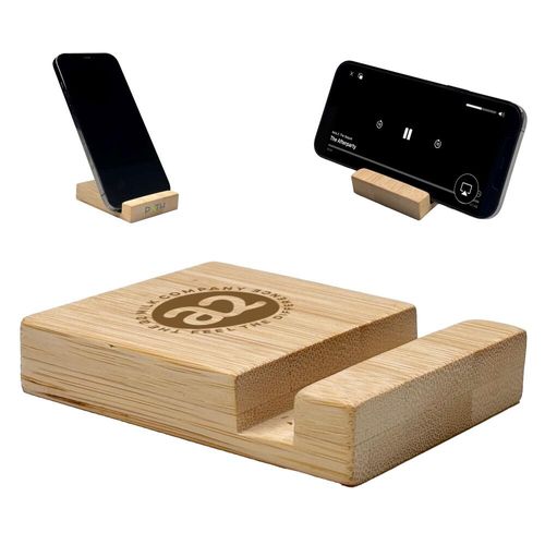 Custom Branded Bamboo Phone Stand - N0152 - 1