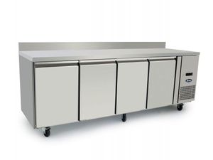 Atosa EPF3482HDSB 4 Door Preparation Counter Freezer with Splash Back, 560 Litres - EPF3482HDSB - 3