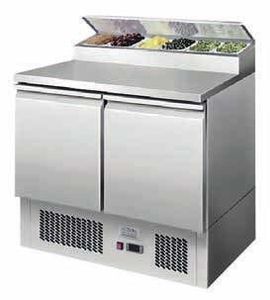 Ice-A-Cool ICE3832GR 2 Door Refrigerated Saladette Preparation Counter, 300 Litres - ICE3832GR - 1