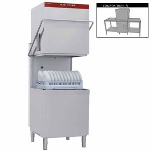Diamond DCR37/6-AC/A Passthrough Hood Dishwasher with Integral Softener & Entry/Exit Table - DCR37-6-AC-A - 1