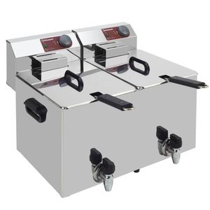 Diamond EF82-KN Double Basket Countertop Electric Fryer, 7kW - EF82-KN - 1