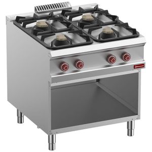 Diamond G9/4BA8-N 4 Burner Gas Range on Open Cupboard - G9-4BA8-N - 1