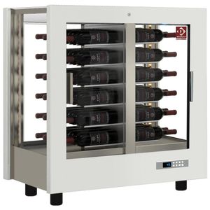 Diamond PVV-1/TR-R6_DE21-BI White Modulable Passthrough Refrigerated Wine Cooler, 216 Litres - PVV-1-TR-R6_DE21-BI - 1