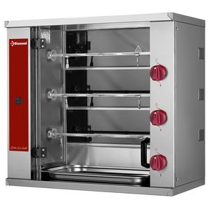 Diamond RVE/3C-SBC SMALL Vitroceramic Chicken Roaster, 3 Spits - RVE-3C-SBC - 1