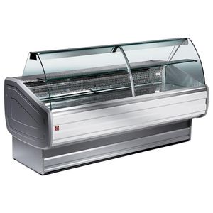 Diamond MY30/A1-VV/R2 Stainless Steel Refrigerated Curved Serveover Counter with Understorage, 3000mm - MY30-A1-VV-R2 - 1