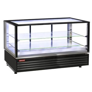Diamond VHDG-B1 2 Level Black Heated Display Case, 3kW - VHDG-B1 - 1