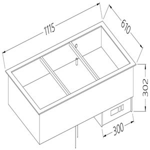 Diamond DI/BX12-P Electric Bain Marie, 3 x 1/1 GN - DI-BX12-P - 1
