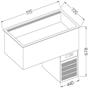 Diamond DI/RCX12-PVV Refrigerated Basin Element, Ventilated, 3X Gn 1/1 - DI-RCX12-PVV - 1