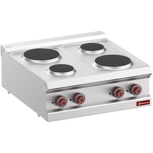 Diamond E7/4P7T-N 4 Rounded Hobs Countertop Electric Range Cooker, 8.2kW - E7-4P7T-N - 1