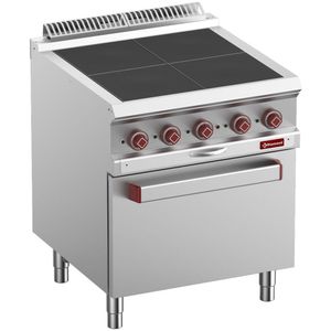 Diamond E7/4SPF7-N 4 Squared Hobs Freestanding Electric Range Cooker on Electric Oven, 15.3kW - E7-4SPF7-N - 1