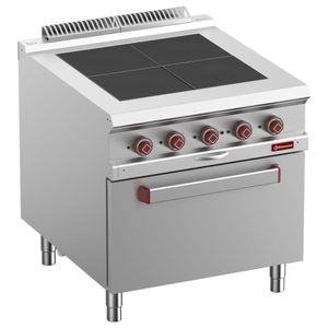 Diamond E9/4SPF8-N 4 Squared Hobs Freestanding Electric Range Cooker on Electric Oven, 16kW - E9-4SPF8-N - 1